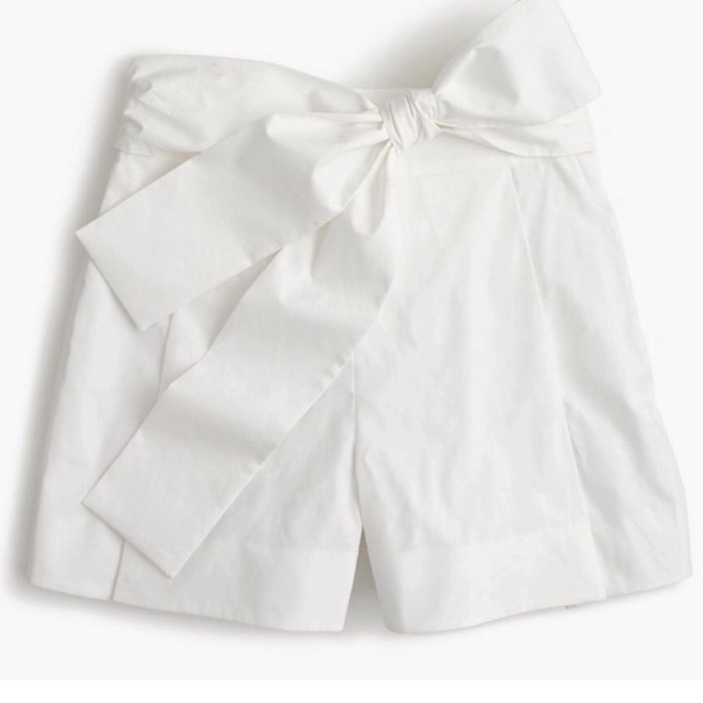 J. Crew White Women's Shorts with Bow Accent
